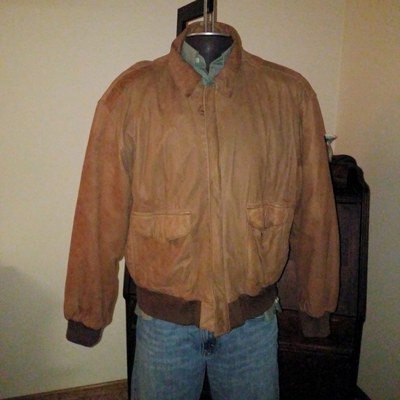 Vintage Other - Vintage Global identity leather bomber jacket